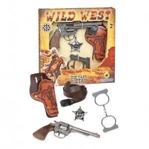 «Ковбойский набор (револьвер 8 пистонов+кобура+звезда шерифа+наручники)» GH1570